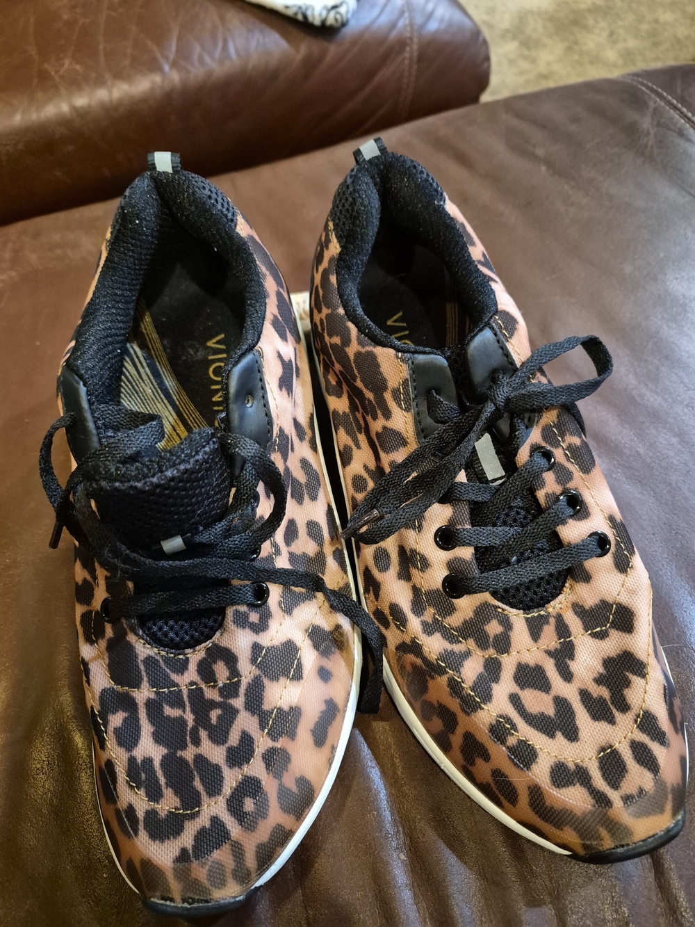 Vionic Cheetah-Print Sneakers in Brown & Black